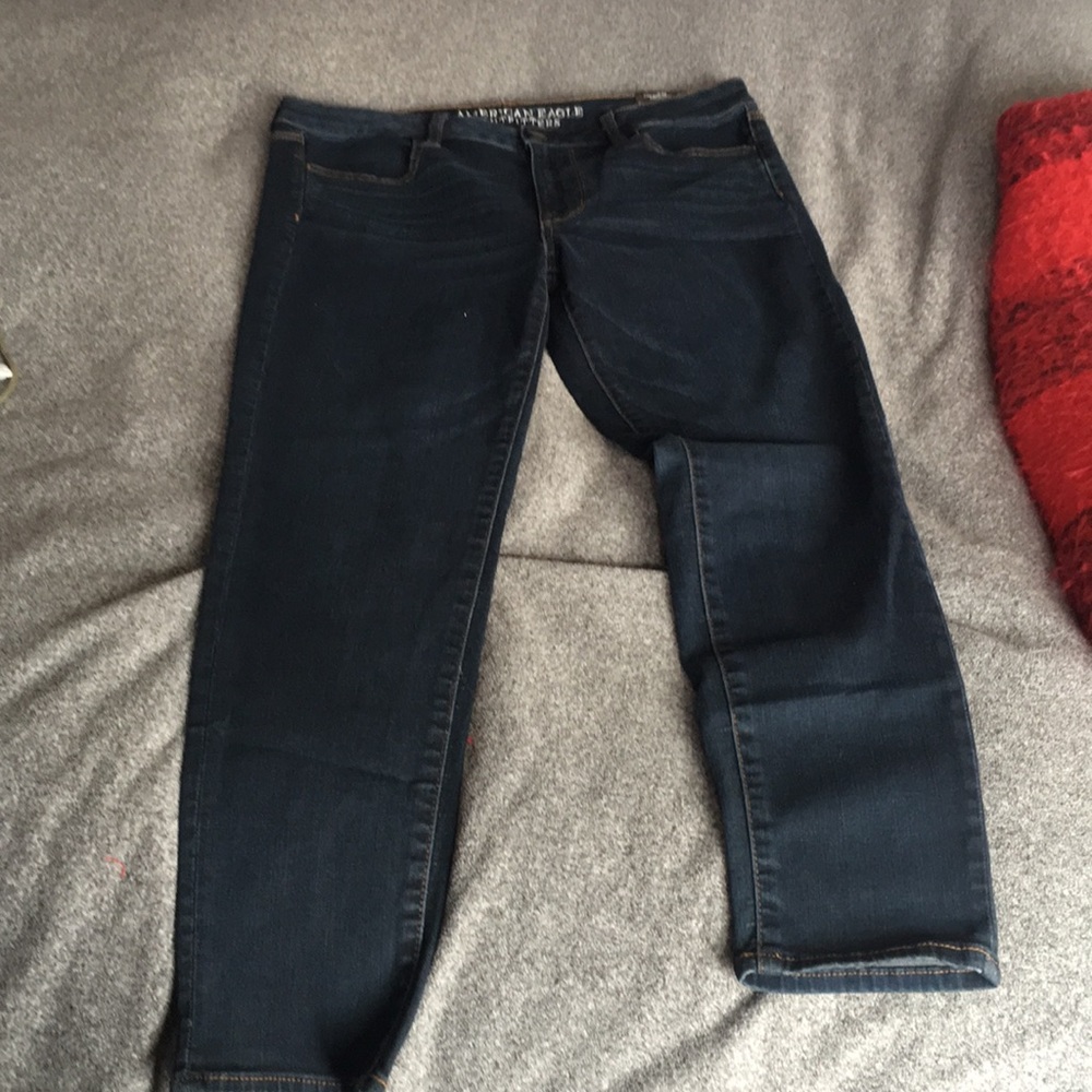 Dark blue American eagle hi-rise skinny jeggings
